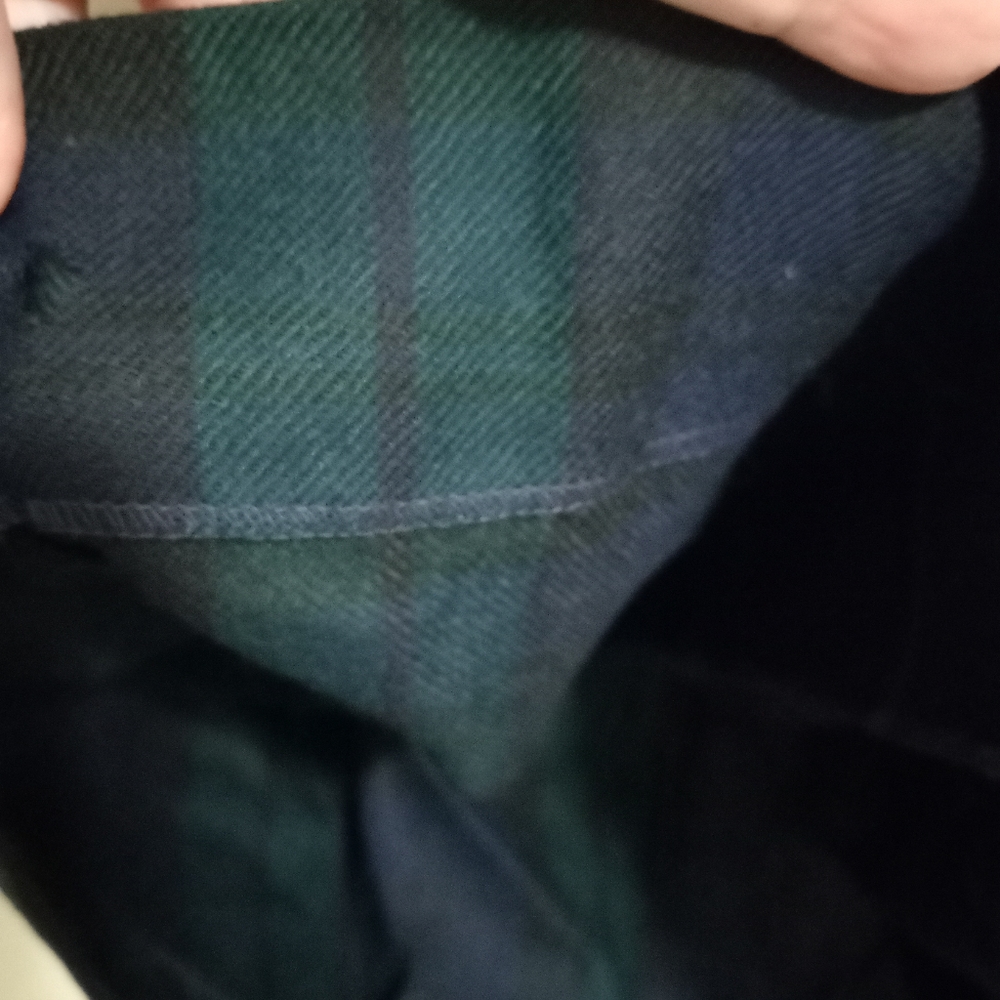 Escada 8/10 M Blackwatch Plaid Fine Wool Pleated Front Coulots Pants - Picture 7 of 10